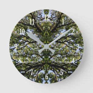 Horloge Ronde Arbres d'images miroir