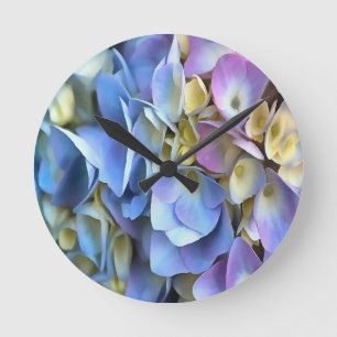 Horloge Ronde Arbuste bleu Hydrangea Arbuste Artistique Bossom