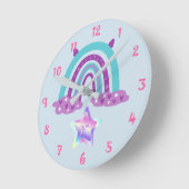 Horloge ronde arc-en-ciel (Angle)