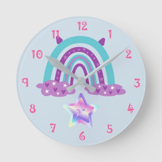 Horloge ronde arc-en-ciel (Recto)