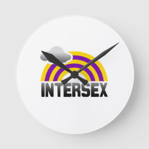 HORLOGE RONDE ARC-EN-CIEL INTERSEXE