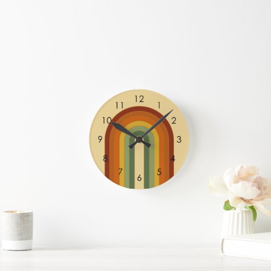 Horloge Ronde Arc-en-ciel Super en couche muet (Maison)