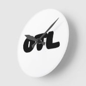 Horloge Ronde Argot de Coréen de ~ d'émoticône d'OTL (Angle)