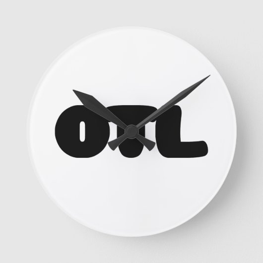 Horloge Ronde Argot de Coréen de ~ d'émoticône d'OTL (Recto)