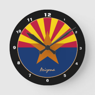 Horloge Ronde Arizona Flag & Arizona mode/design tendance USA