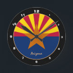 Horloge Ronde Arizona Flag & Arizona trendy fashion /design État<br><div class="desc">WALL CLOCK : Arizona & Arizona Flag fashion design - love my country,  travel,  holiday,  country patriots / sports fans</div>