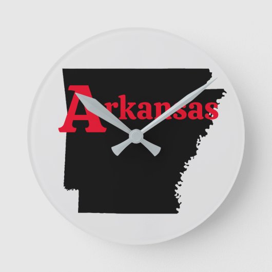 Horloge Ronde Arkansas Texte rouge (Recto)