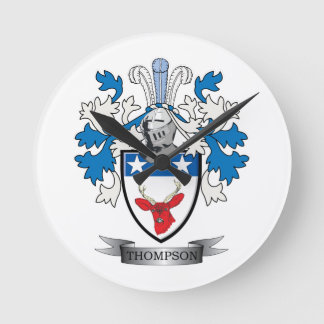 Horloge Ronde Armoiries de la famille Thompson