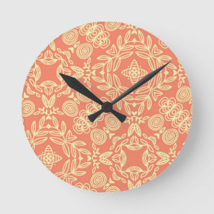 Horloge Ronde Arrière - plan chaud lumineux dans le style