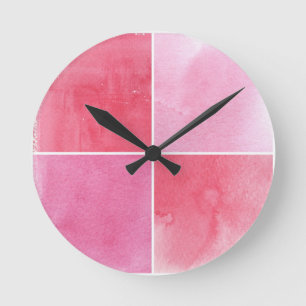 Horloge Ronde arrière - plan coloré d'aquarelle pour vos 3