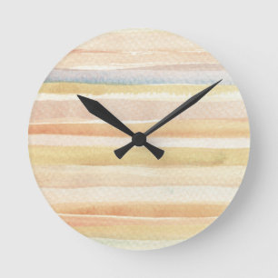 Horloge Ronde Arrière - plan d'art d'aquarelle, texture