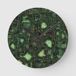 Horloge Ronde Arrière - plan de circuit informatique
