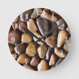 Horloge Ronde Arrière - plan de galets