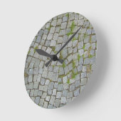 Horloge Ronde Arrière - plan de la texture du chemin Cobblestone (Angle)
