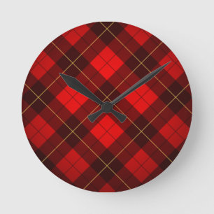 Horloge Ronde Arrière - plan de tartan de Wallace