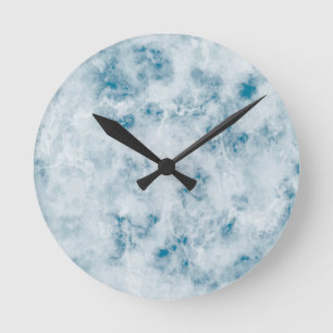 Horloge Ronde Arrière - plan de texture bleu marbre