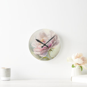 Horloge Ronde Arrière - plan floral. Fleur de printemps