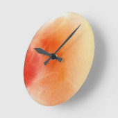 Horloge Ronde Arrière - plan peint à la main 15 d'aquarelle (Angle)