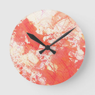 Horloge Ronde Arrière - plan peint à la main abstrait