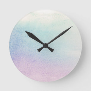 Horloge Ronde Arrière - plan peint à la main d'aquarelle