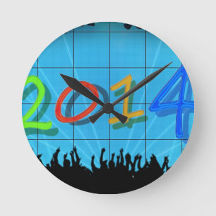 Horloge Ronde Art 2014 coloré d'amusement de partie de ville de