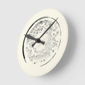 Horloge Ronde Art Abstrait (Angle)