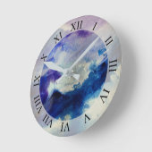 Horloge Ronde Art Abstrait (Angle)