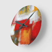Horloge Ronde Art Abstrait moderne (Angle)
