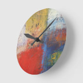 Horloge Ronde Art Abstrait moderne (Angle)