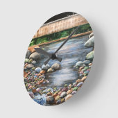Horloge Ronde Art acrylique Brook/ Paysage (Angle)
