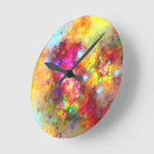 Horloge Ronde art cru de fractale (Angle)