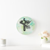 Horloge Ronde Art de mot Jésus (Maison)