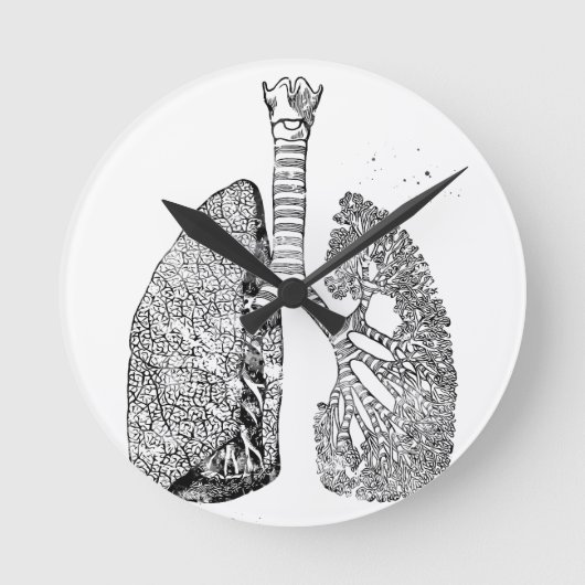 Horloge Ronde Art de poumons (Recto)