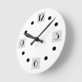 Horloge ronde Art déco (Angle)