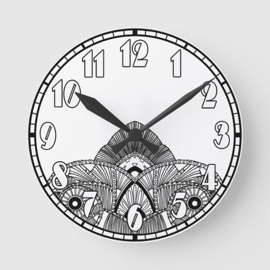 Horloge Ronde Art déco vintage (Recto)