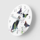 Horloge Ronde Art du chat (Angle)