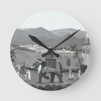 Horloge Ronde Art du patrimoine indien imprimé