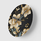 HORLOGE RONDE ART FLORAL #2 (Angle)