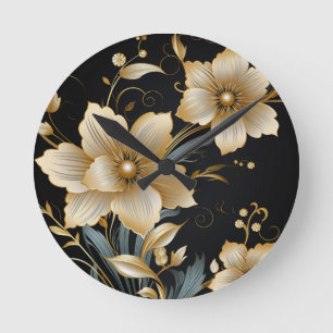 HORLOGE RONDE ART FLORAL #2
