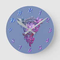Art nouveau élégant fleurie bijou violet rose