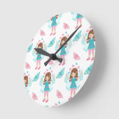 Horloge Ronde Art papillon (Angle)