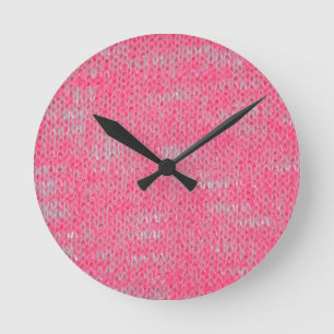 Horloge Ronde Art rose de destin d'amour de paix de motif de