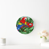 Horloge Ronde Art Scarlet Macaw (Maison)