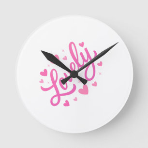 Horloge Ronde Art Texte romantique