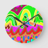 HORLOGE RONDE ART TYPE AUTOCHTONE ABSTRAIT (Recto)