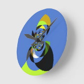 Horloge Ronde Art Vector Design pour femme africaine Imprimer (Angle)