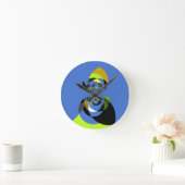 Horloge Ronde Art Vector Design pour femme africaine Imprimer (Maison)