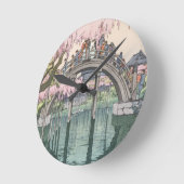 Horloge Ronde Art Vintage Oriental Classic (Angle)