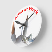 Horloge Ronde Artiste au travail (Angle)