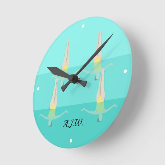 Horloge Ronde Artistic Swimming (Angle)